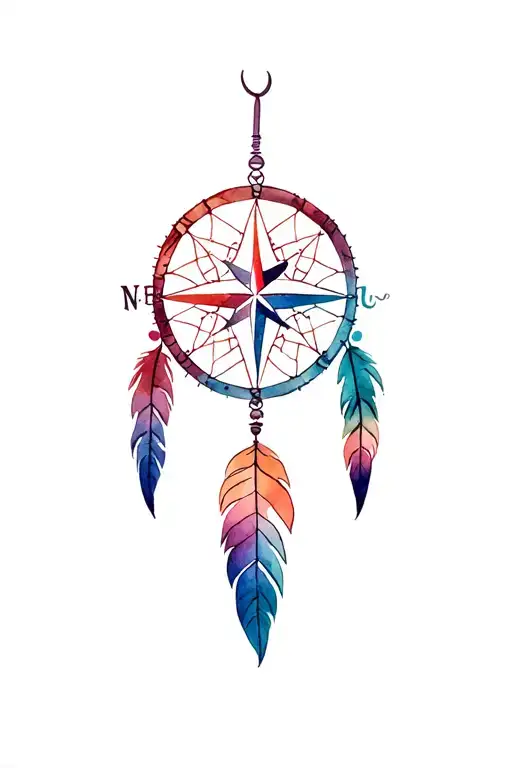 Compass Dream Catcher