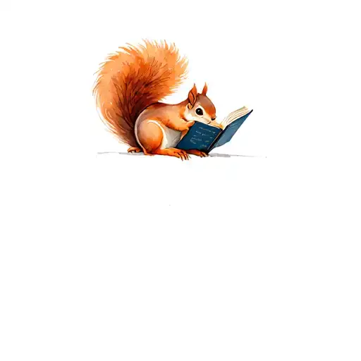 Squirrel Reading