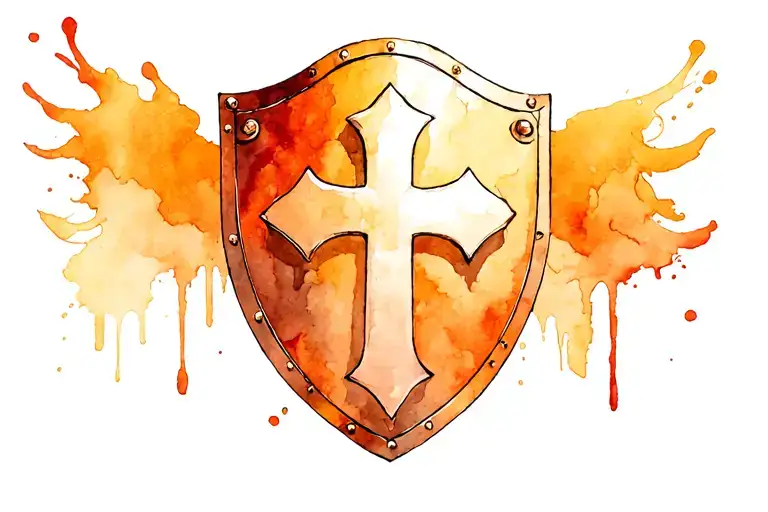 Ceazar With Shield Cross Royalty