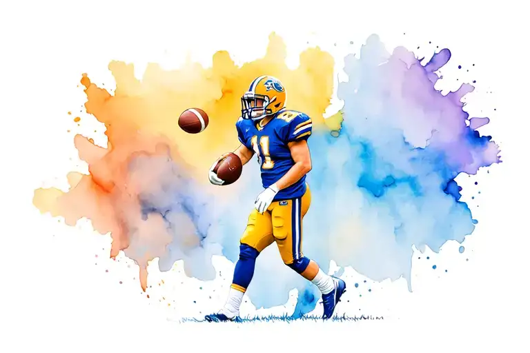 Boy Walking In Football Player