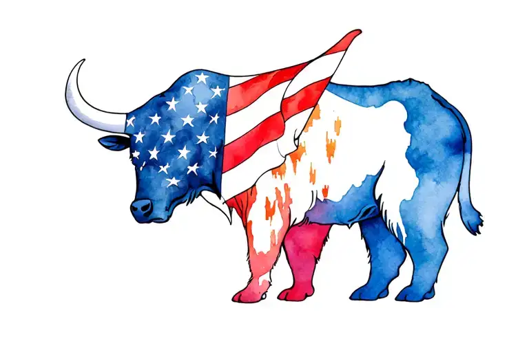 Chicago Flag Intertwined With Bull Vs Bear Stock Market