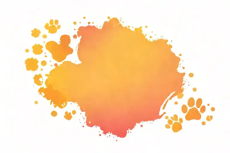 Rainbow Bridge With Dog Paw Print