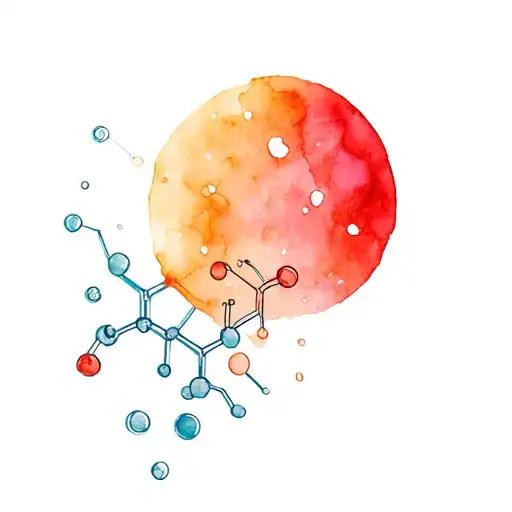 Adrenaline Molecule Filled With Ocean Waves