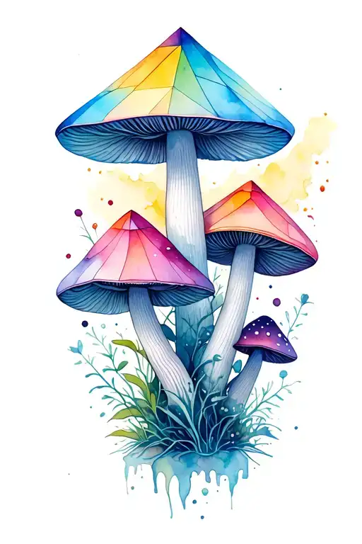Psicodelic Geometrical Mushrooms