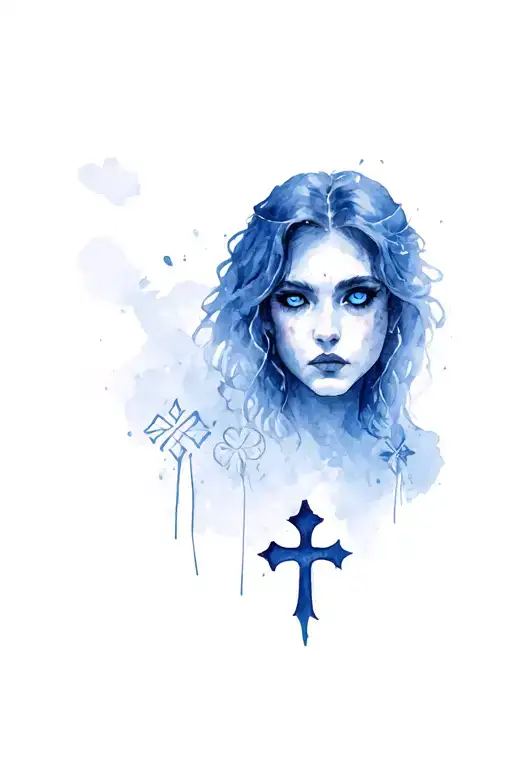 Lio With Blue Eyes And 3 Crosses