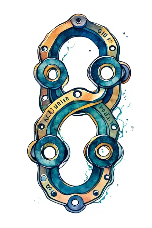 Golden Ratio Bike Chain Wrapped Tightly