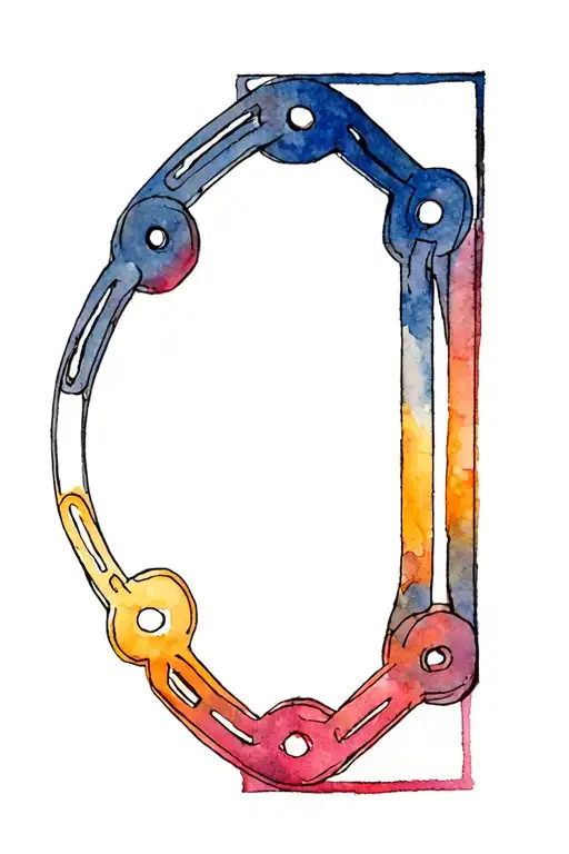 Golden Ratio Drawn With A Bike Chain