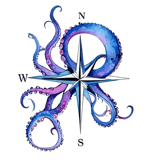Octopus Compass Rose