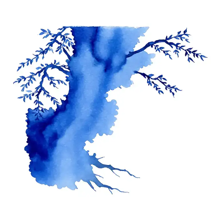 A Blue Willow Tree