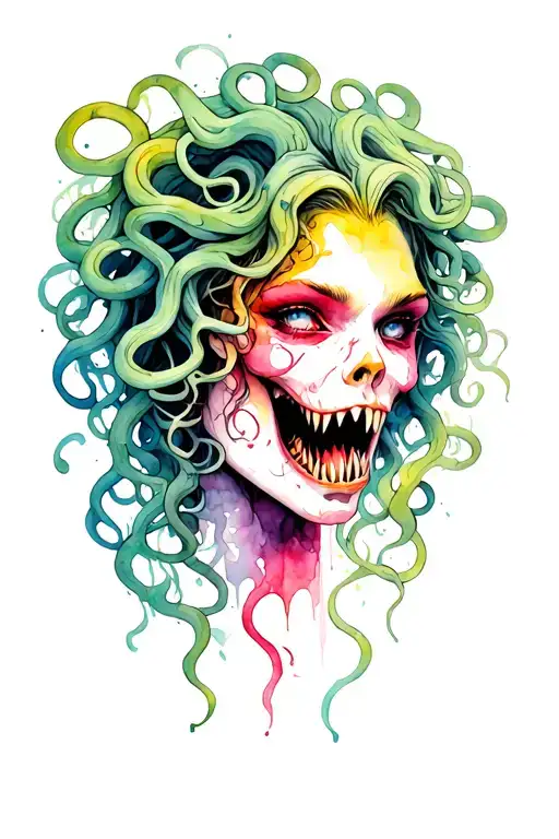 Medusa Baring Fangs