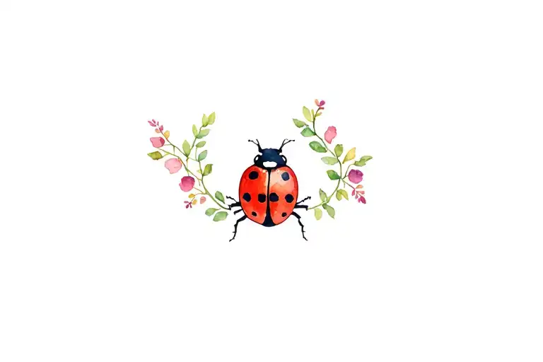 Ladybug Vine Cat Tattoo idea
