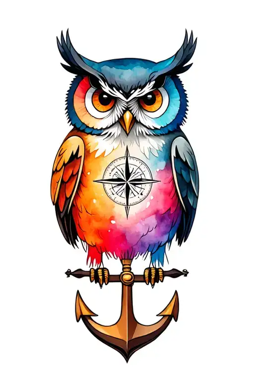 Owl Compass Anchor