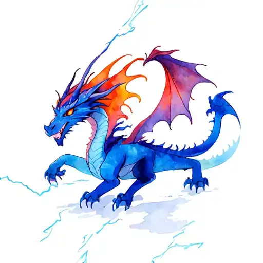 Lightening And Dragon Emerging