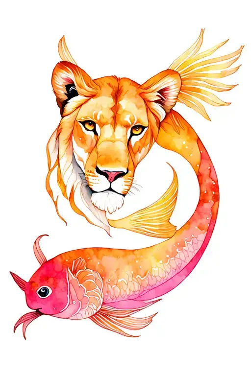 Leo With Pisces Sign Mixed