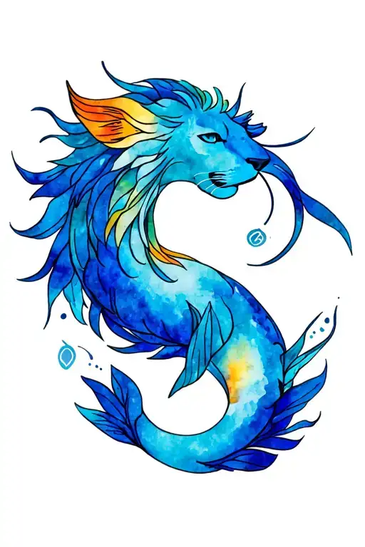 Leo With Pisces Symbol