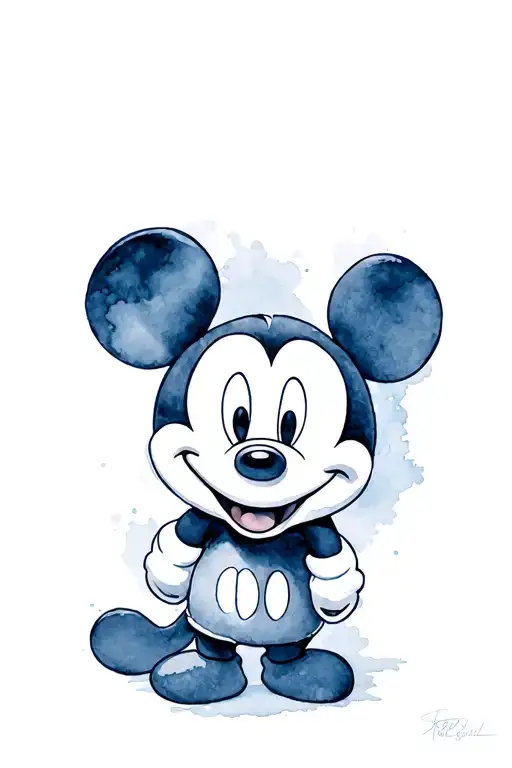 Mickey Mouse In A Red Panda Costume Inspired