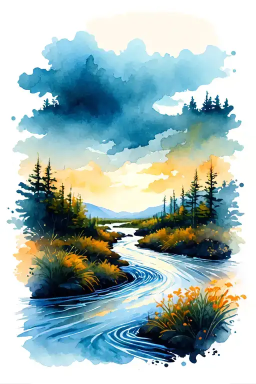 River Flowing Along Forearm