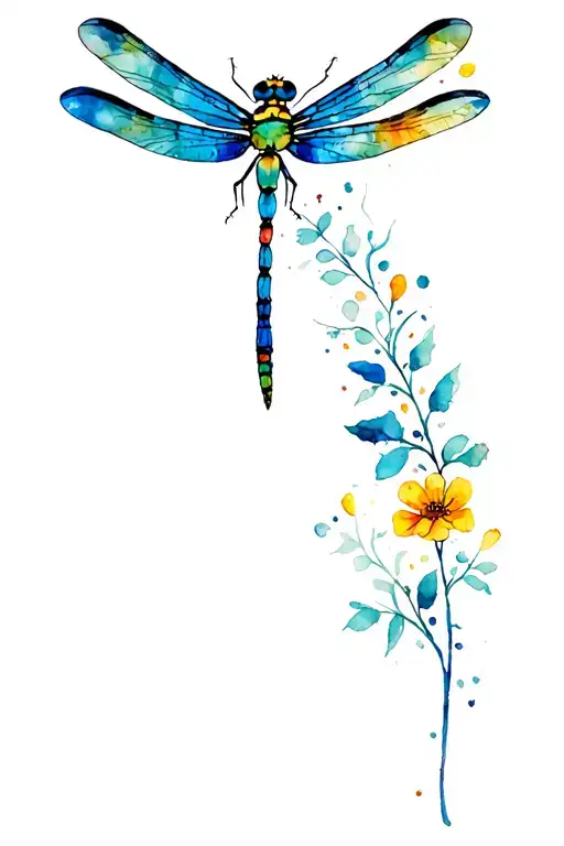Dragonfly Gustav Klimt Designed Tattoo idea