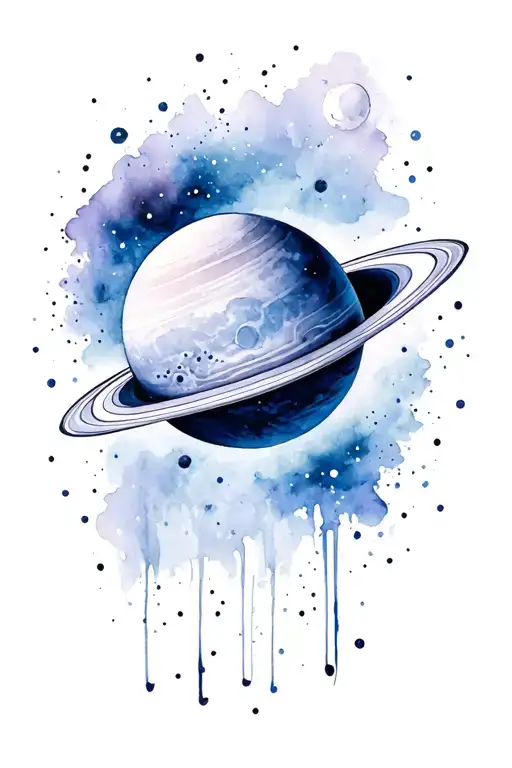 Cosmos And Planet Saturn Pluto The Moon