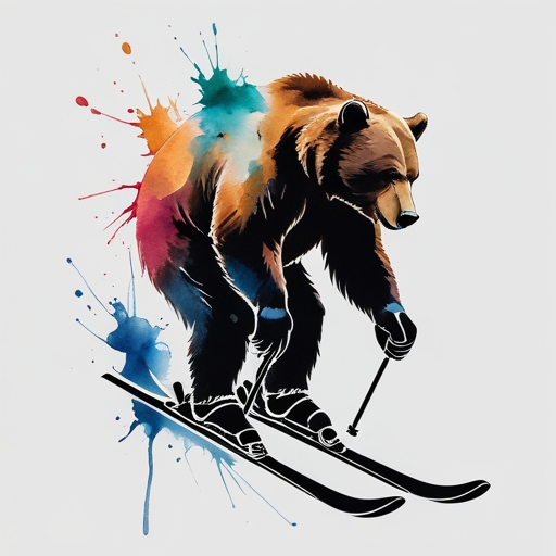Skiing Bear