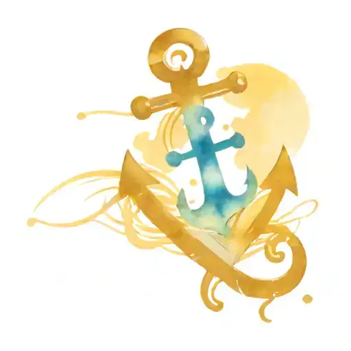 Luke And Wyatt Name On A Anchor In Rough Seas With Beautiful Sunset