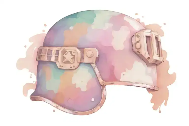 Military Helmet Surrounded