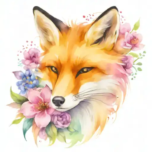 Fox And Flowers