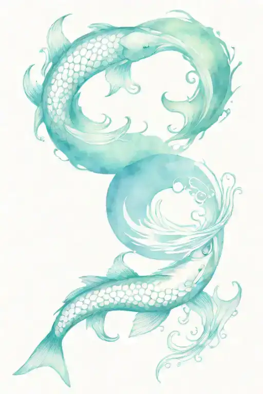 Two Koi Fish Yin Yang