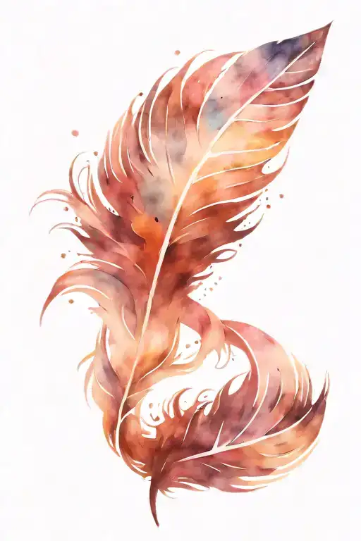 Cursive Letter S And Feather Transforming