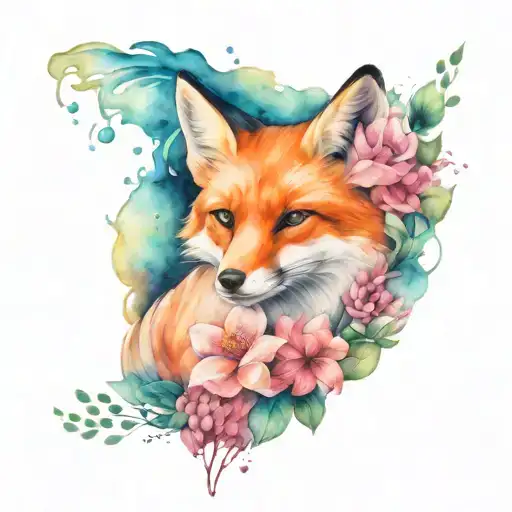 Fox And Flowers