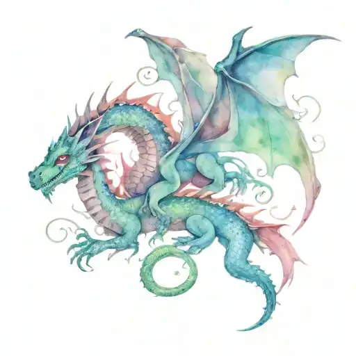 Mother Dragon And 4 Little Dragons