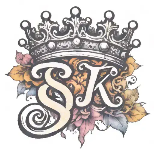 The Letters S&k With A Crown