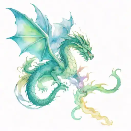 Dragon Fighting With Angel