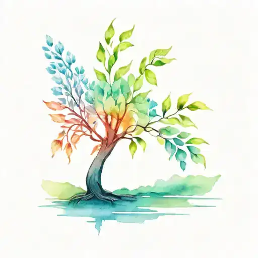 Make Me A Willow Tree With Long Leaves And Let This Tree Be In Flames