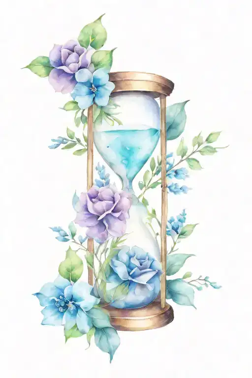 Hourglass With Flowers