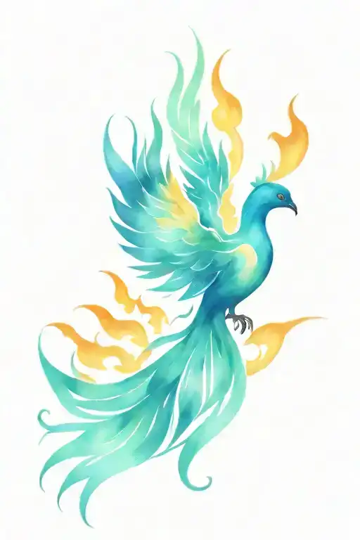 Phoenix Rising From Flames Left Arm