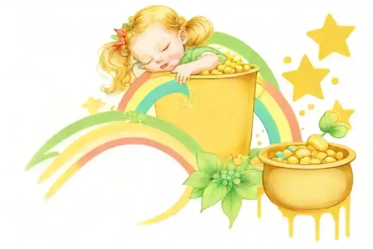 Rainbow Baby And Pot Of Gold Baby