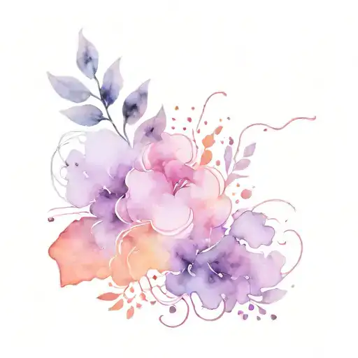 Pink And Orange Watercolour Background