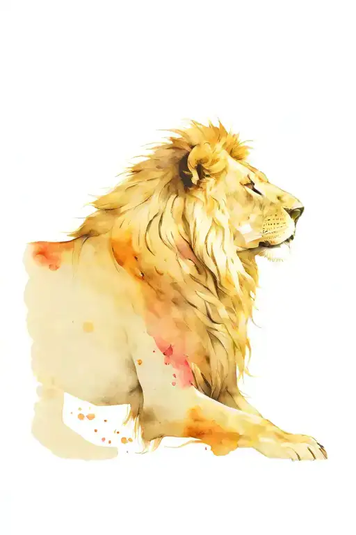 Side Profile Of Lion Missing An Eyes With 4 Bloody Scars