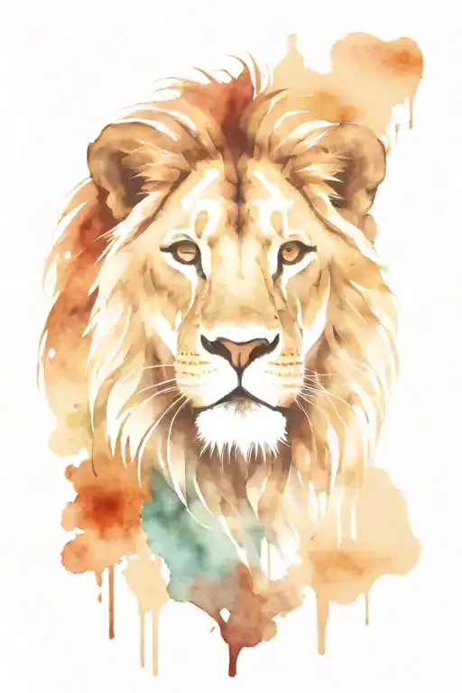 Head Of Lion Missing An Eyes With 4 Bloody Scars