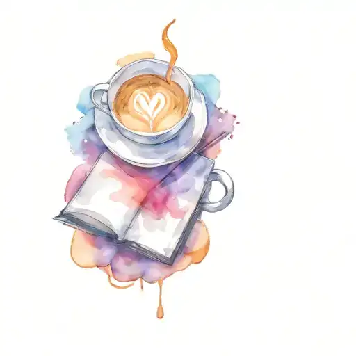 A Best Friend Symbol Intertwined With A Book And A Coffee Cup