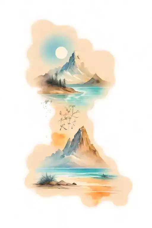 Beach And Mountain