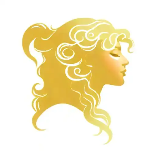 Medusa Head Profile Traditional Lady Head