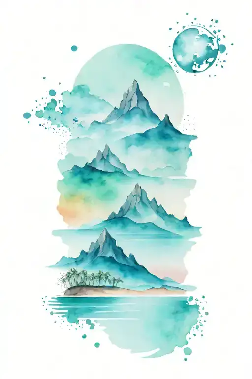 Half Beach And Half Mountains