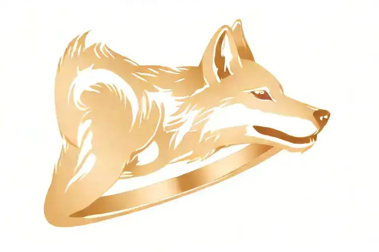 Wolf Ring Finger Wedding Band