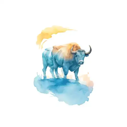 Create A Tattoo Of A Bull And Bear Facing Off In A Trading Ring