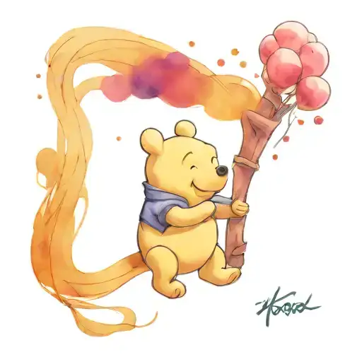 Winnie The Pooh And Bipolar Disorder Awareness Symbol