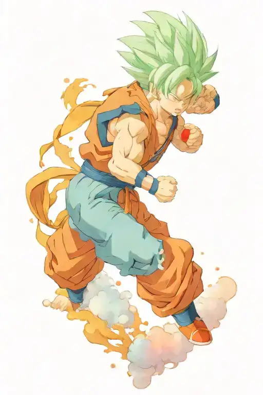 Goku In His Kinton Cloud With The Radar Of The Dragon Balls And Carrying The Four Star Ball