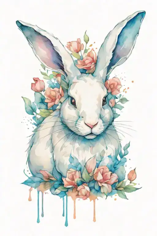 White Rabbit Sleeping