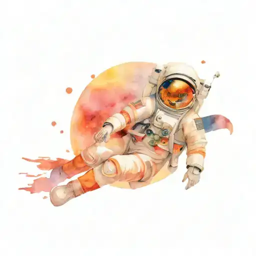 Astronaut With Moon